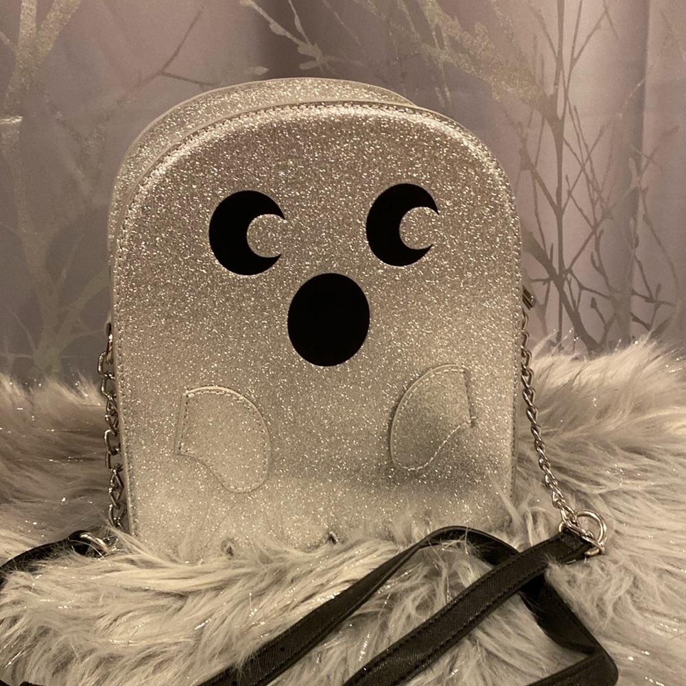 BNWT MAD ENGINE Viral Sparkly Ghost Crossbody Bag